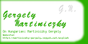 gergely martiniczky business card